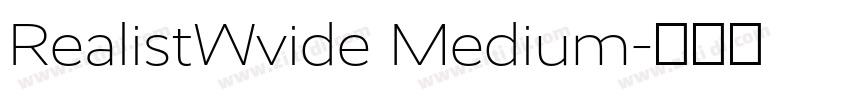RealistWvide Medium字体转换